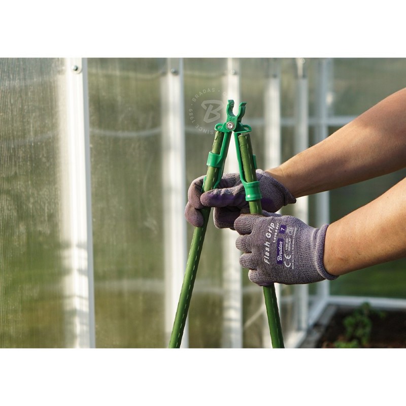 Acél paradicsom karó műanyag bevonattal, zöld, 1,6cm x 100cm