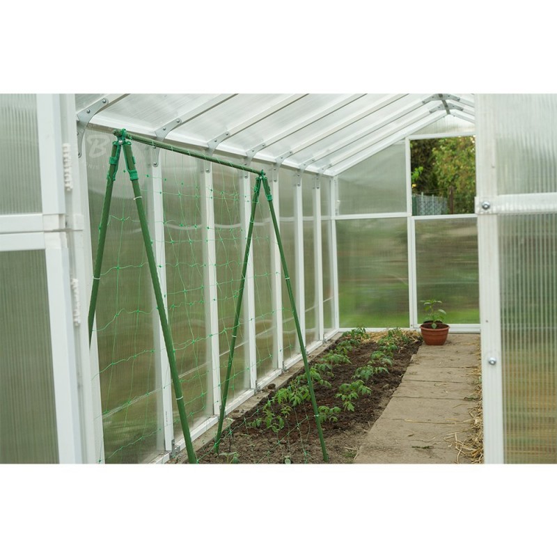 Acél paradicsom karó műanyag bevonattal, zöld, 1,6cm x 150cm