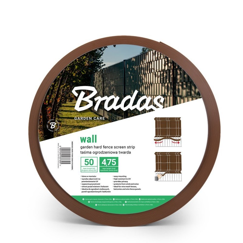 Belátásgátló szalag 4,75cm x 50m, 1200g/m2, Bradas, barna