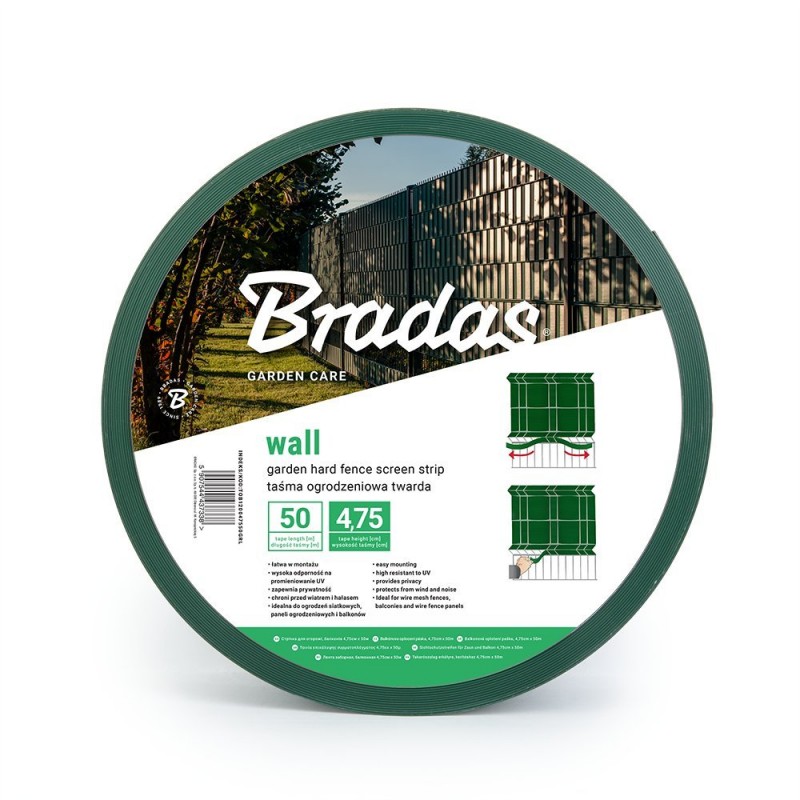 Belátásgátló szalag 4,75cm x 50m, 1200g/m2, Bradas, zöld