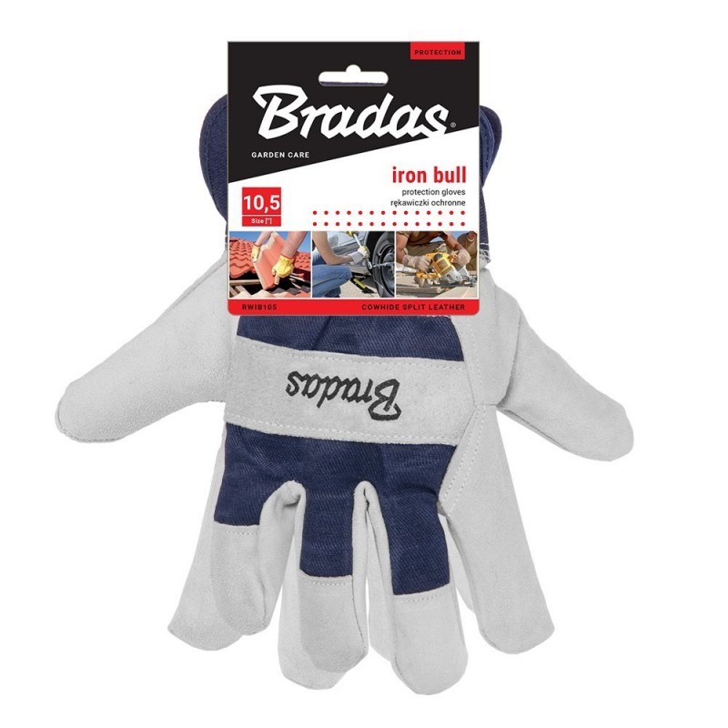 Bőr védőkesztyű, Iron Bull, 10,5-ös méret