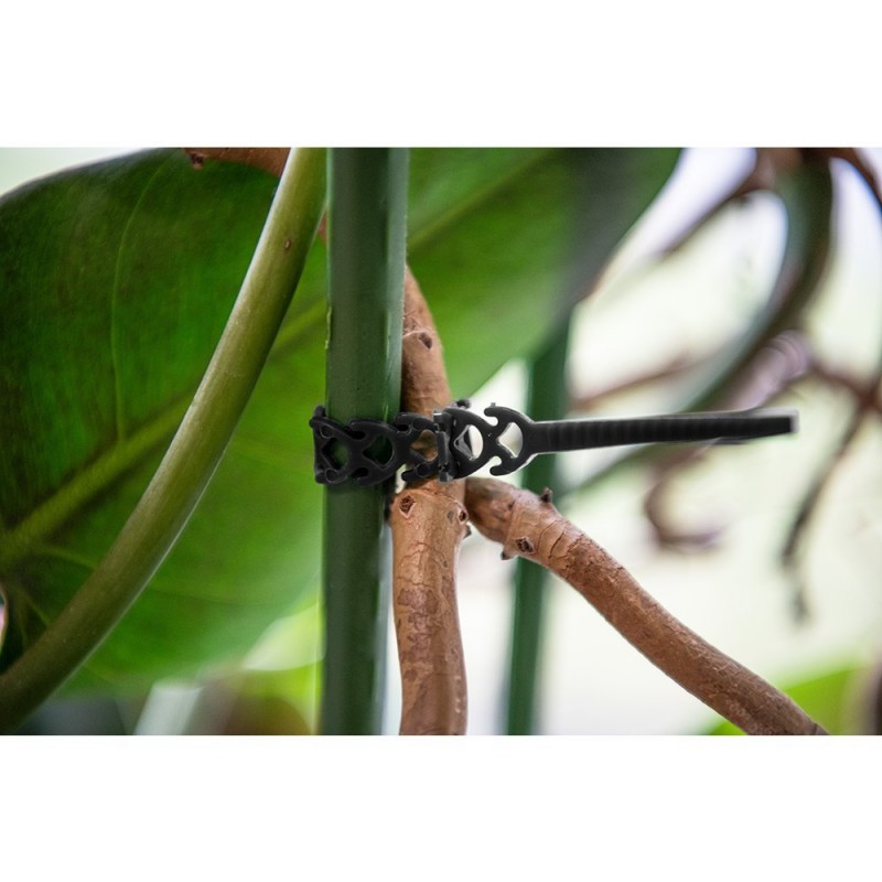 Bradas nyitható gyorskötöző növényekhez 10 x 300mm, fekete