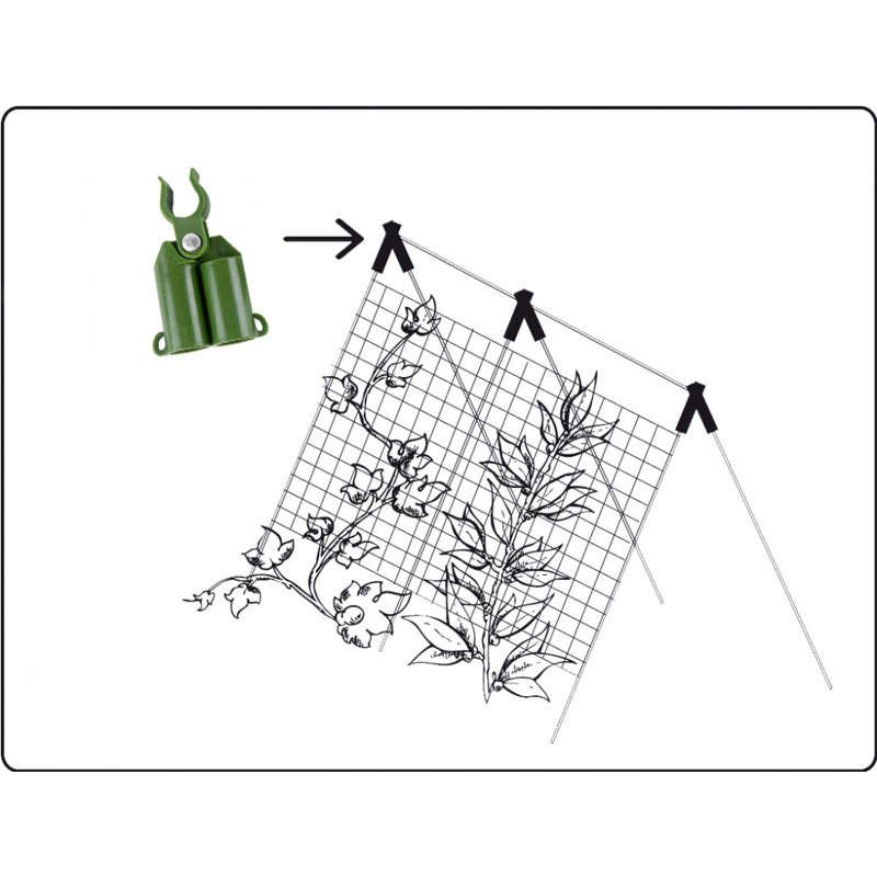 Csatlakozó 11 mm-es paradicsom karóhoz, 4 db.