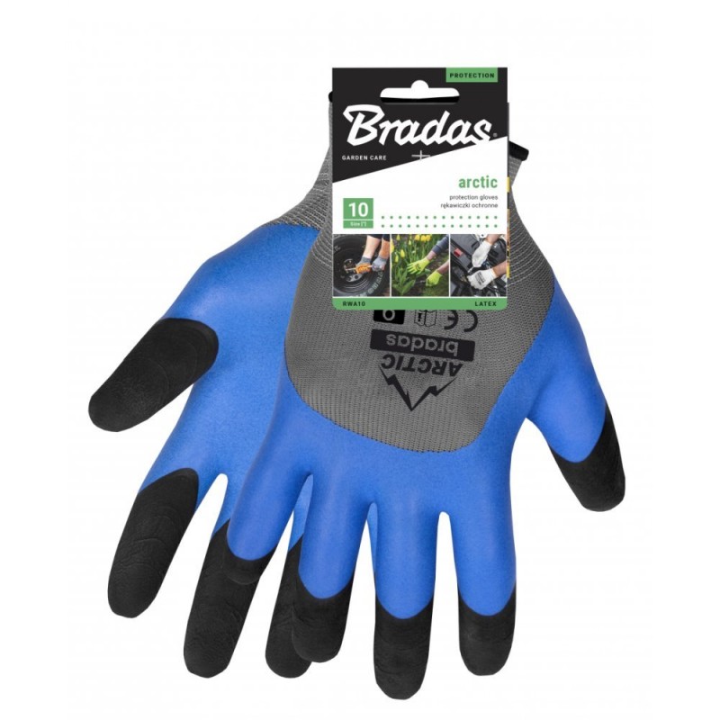 Latex mártott poliészter munkavédelmi kesztyű, Arctic, 8-as méret