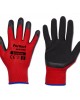 Latex mártott poliészter védőkesztyű, Perfect Soft Red, 9-es