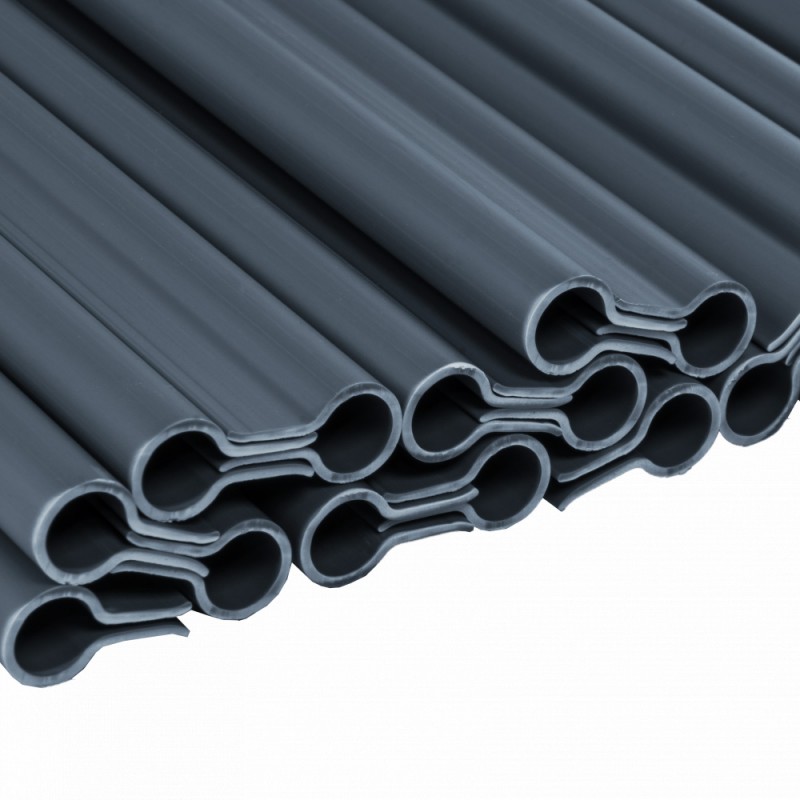 Zárósín belátásgátló merev szalaghoz, 19 cm, szürke, 20 db.