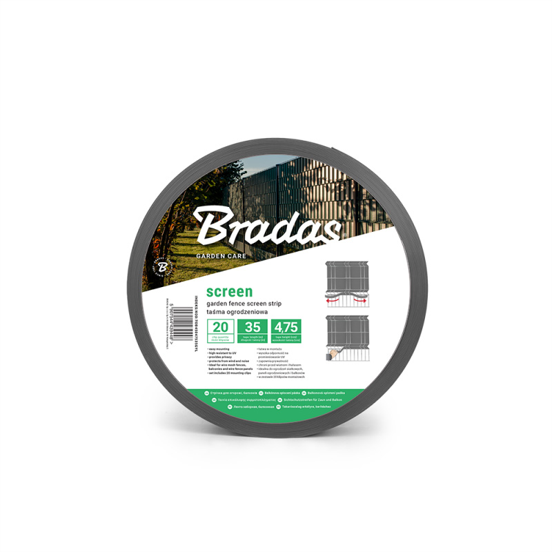 Belátásgátló szalag 4,75cm x 35m, 450g/m2, Bradas, szürke