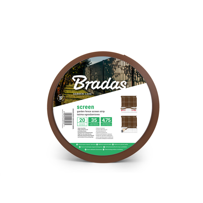 Belátásgátló szalag 4,75cm x 35m, 450g/m2, Bradas, barna