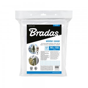 Bradas cipzáras téli növénytakaró zsák, 90 × 150 cm, 50 g/m², fehér