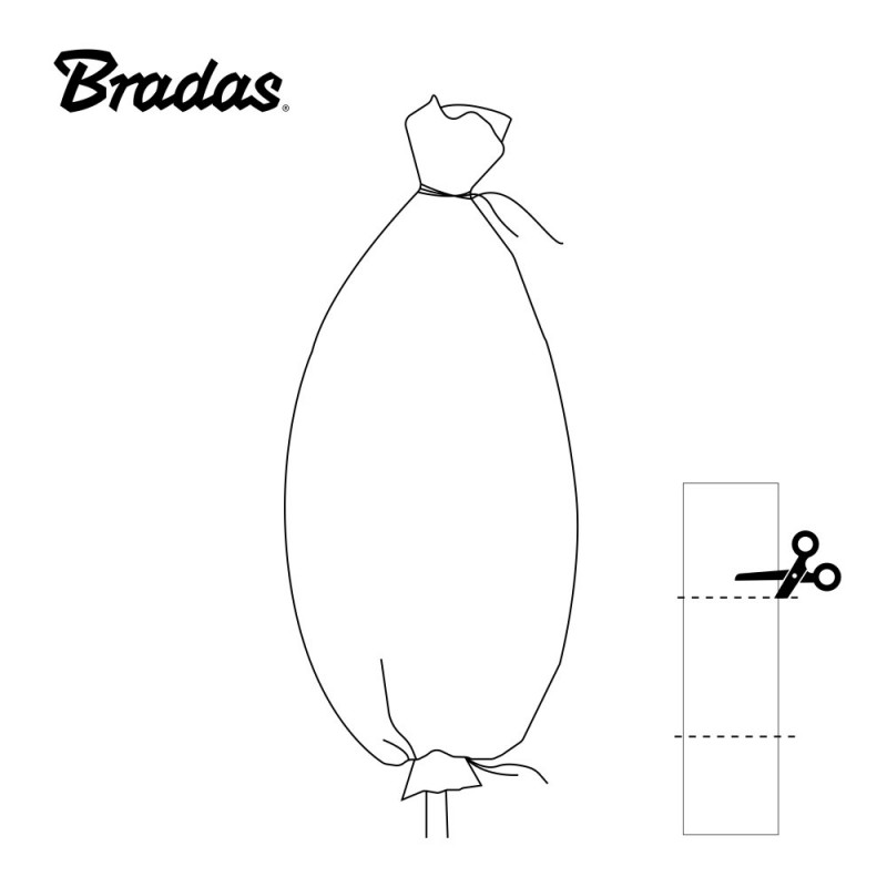 Bradas téli növénytakaró fátyolfólia, zsák, 0,6 × 10 m, 50 g/m², fehér