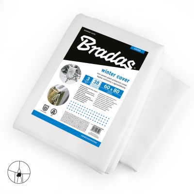 Bradas téli növénytakaró zsák, 60 × 80 cm, 50 g/m², fehér, 3 db