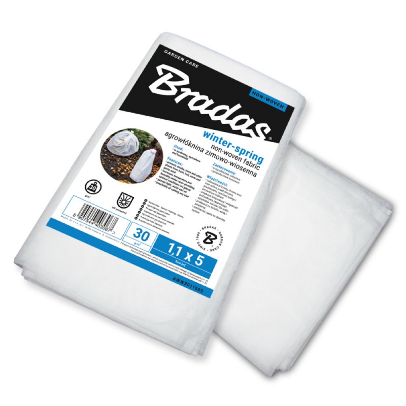 Bradas téli-tavaszi növénytakaró fátyolfólia, 30g, 3,2m x 10m