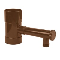 Esővíz gyüjtő szeleppel, Bradas, 100mm, barna