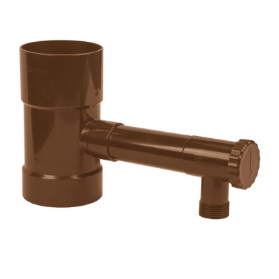 Esővíz gyüjtő szeleppel, Bradas, 100mm, barna