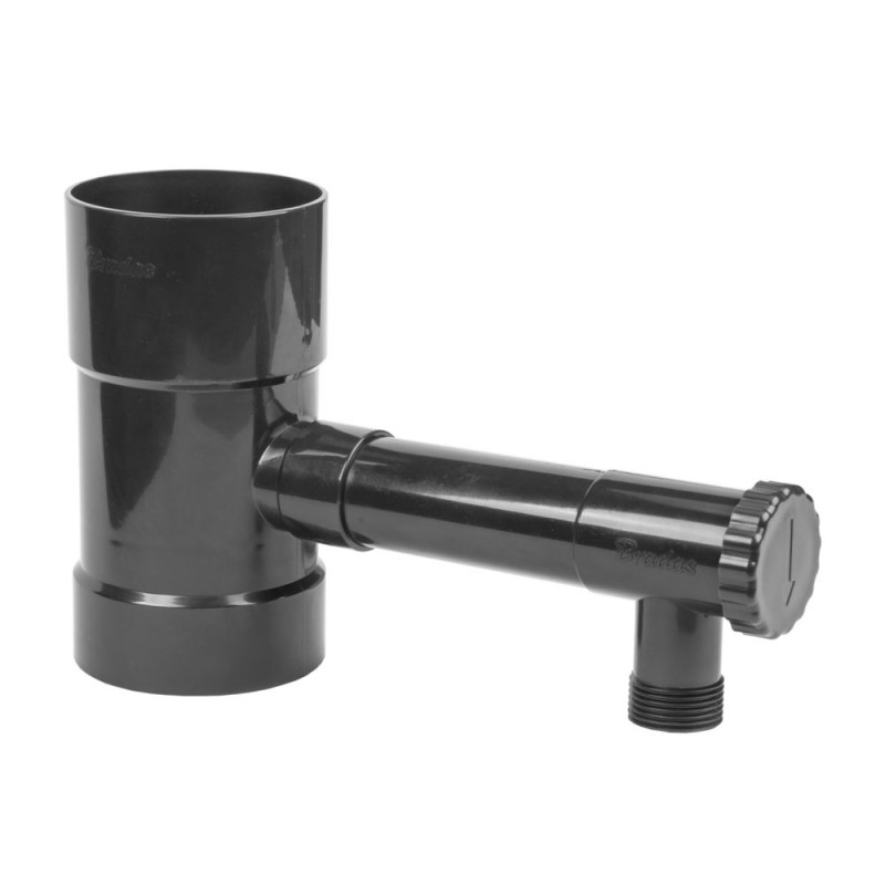 Esővíz gyüjtő szeleppel, Bradas, 100mm, grafitszürke