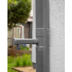 Esővíz gyüjtő szeleppel, Bradas, 100mm, szürke