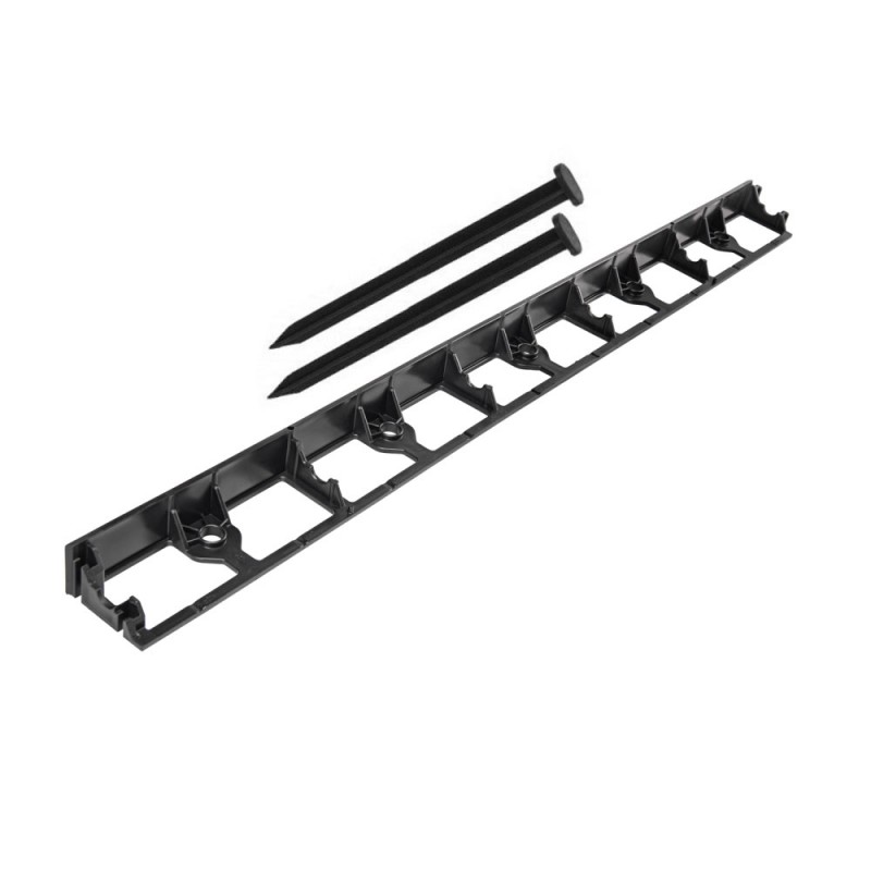 Hajlítható műanyag gyep szegély szett 2 szeggel. 1m x 4,5cm