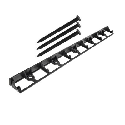 Hajlítható műanyag gyep szegély szett 3 szeggel. 1m x 4,5cm