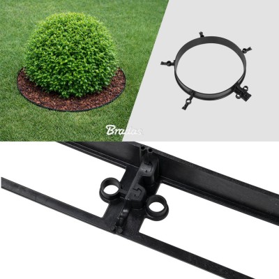 Hajlítható műanyag gyep szegély Lineo szett 3 szeggel, 1m x 4,5cm