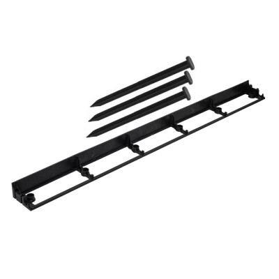 Hajlítható műanyag gyep szegély Lineo szett 3 szeggel, 1m x 4,5cm