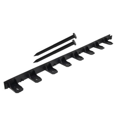 Hajlítható műanyag gyep szegély Quick-Bord szett 2 szeggel, 1m x 4,5cm