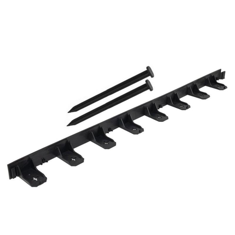 Hajlítható műanyag gyep szegély Quick-Bord szett 2 szeggel, 1m x 4,5cm