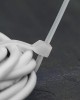Kábelkötegelő, 2,5 x 200mm, fehér (100db / csomag)