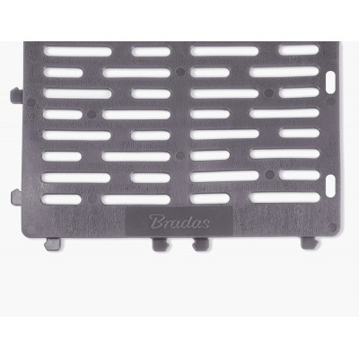 Műanyag fatörzsvédő rács, szürke, 4 db.