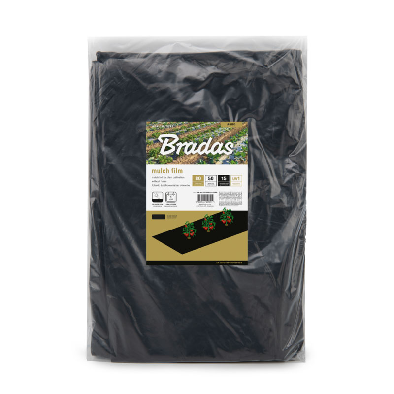 Mulcsfólia, nem perforált, 0,8 m x 50 m, fekete