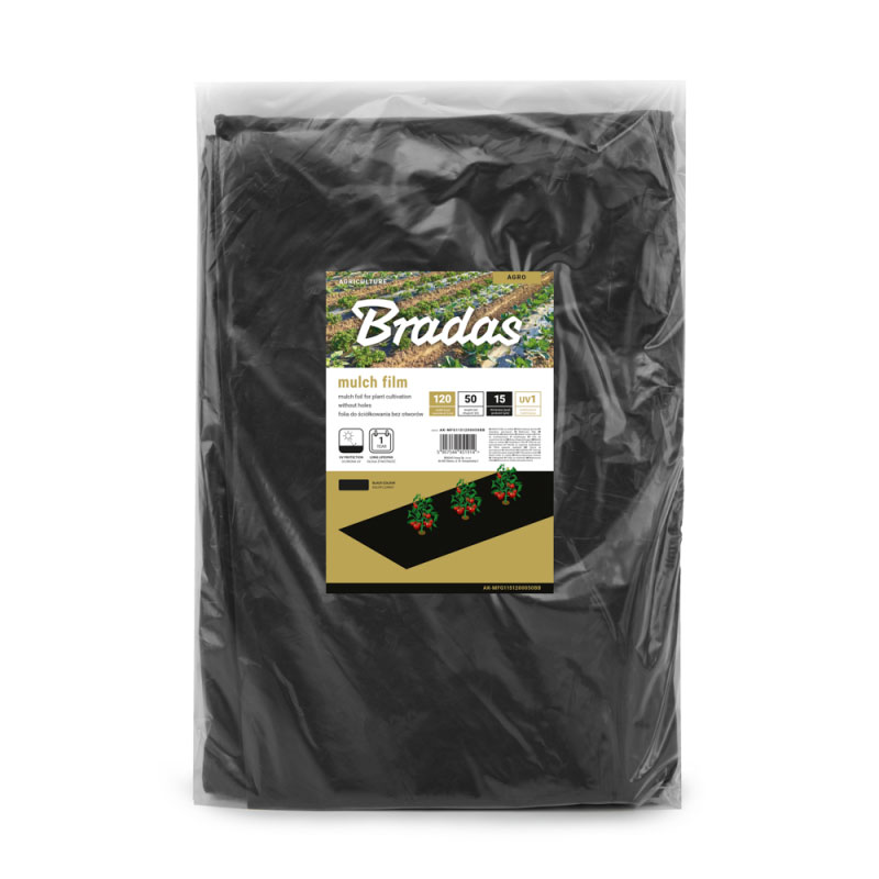 Mulcsfólia, nem perforált, 1,2 m x 50 m, fekete