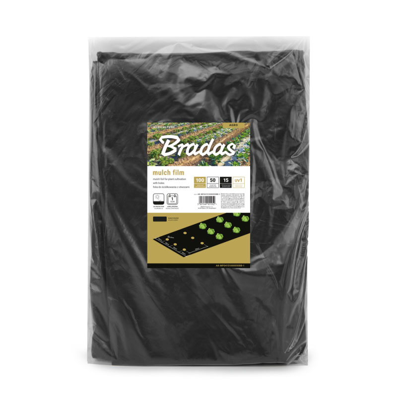 Mulcsfólia, perforált, 1 m x 50 m, fekete