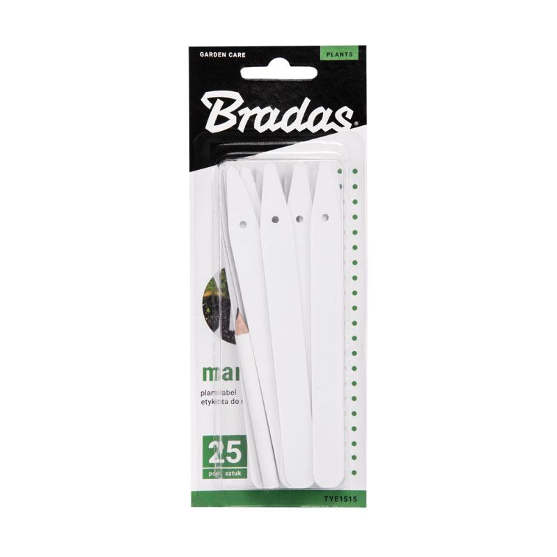 Növény jelölő tábla szett, 15x1,5cm, fehér, 25db