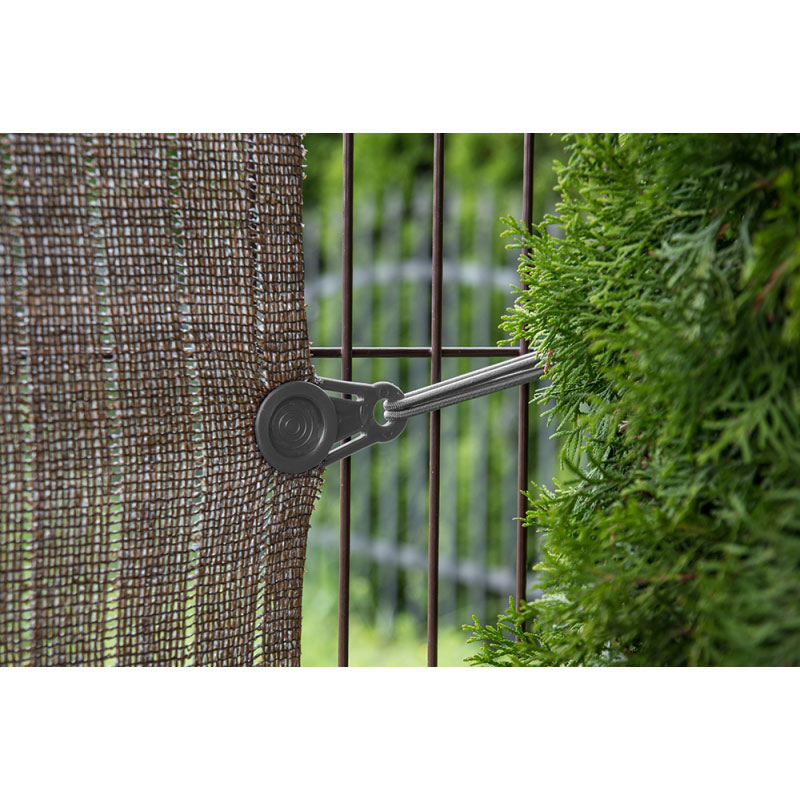 Ponyva fűzőkarika rögzítő, Bradas, szürke, 12db.