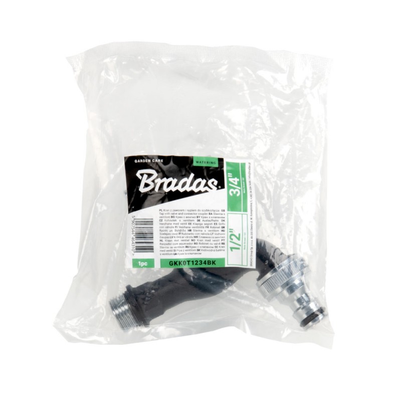 Színes kerti csap, 1/2 bekötés, Bradas, fekete