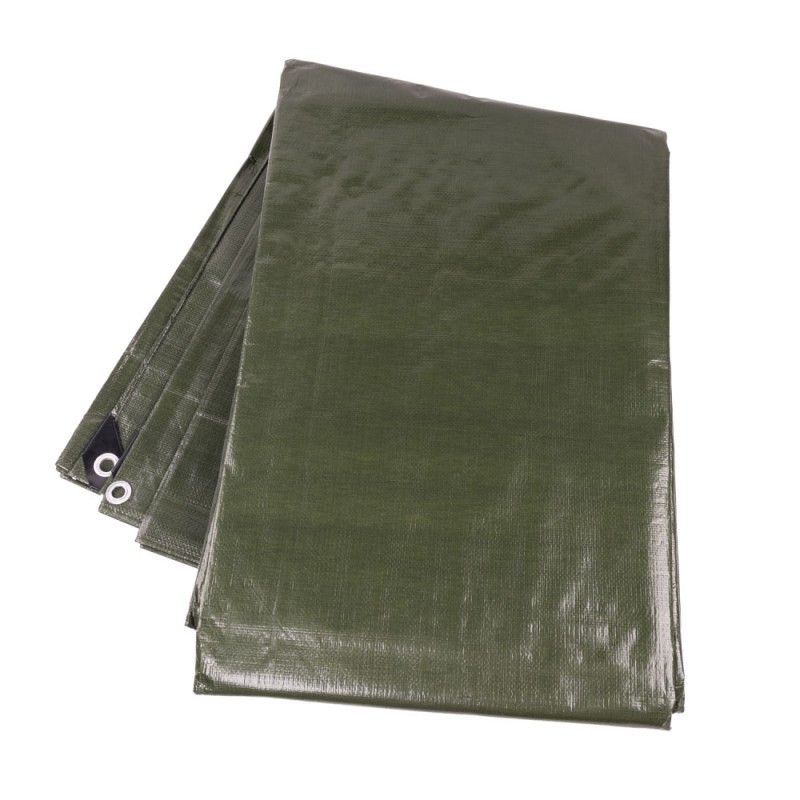 Takaró ponyva, ARMY GREEN, gyűrűs, 160g, 2 x 3m