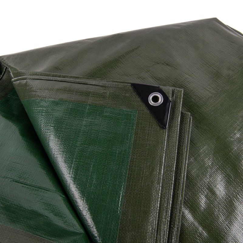 Takaró ponyva, ARMY GREEN, gyűrűs, 160g, 2 x 3m