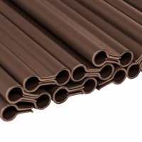 Zárósín belátásgátló merev szalaghoz, 19 cm, barna, 20 db.