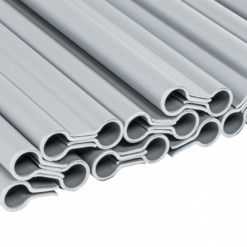 Zárósín belátásgátló merev szalaghoz, 19 cm, világos szürke, 20 db.