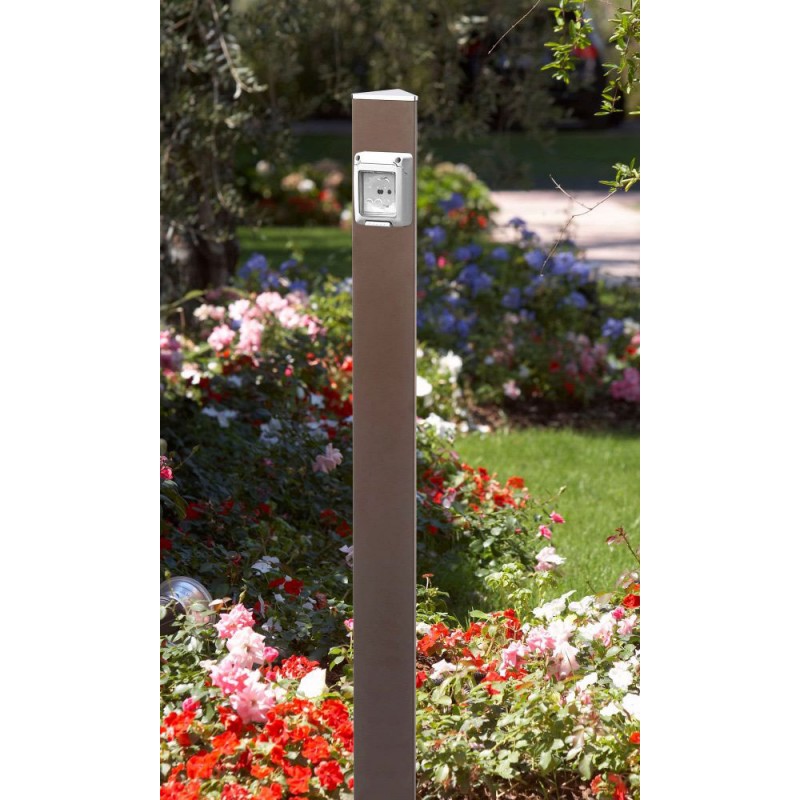 Kültéri alumínium konnektor oszlop Electropoint, metál bronz