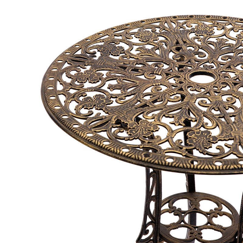 Karina alumínium kerti asztal, fekete-arany