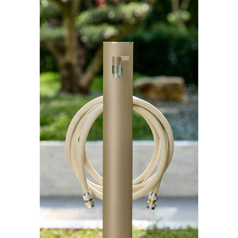 Modern alumínium kerti állókút talppal, szürke - Aquapoint Totem