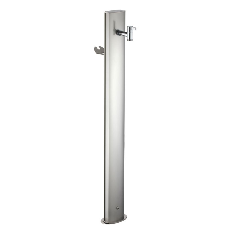 Modern alumínium kerti állókút talppal, inox - Aquapoint Steelo