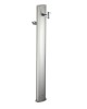 Modern alumínium kerti állókút talppal, inox - Aquapoint Steelo