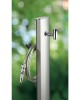 Modern alumínium kerti állókút talppal, inox - Aquapoint Steelo