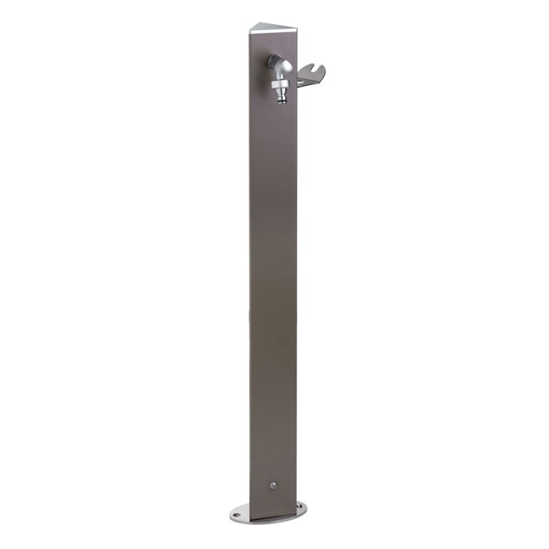 Modern alumínium kerti állókút talppal, szürke - Aquapoint Triangle