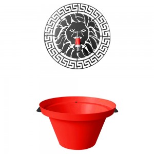 Róma kerti falikút, piros