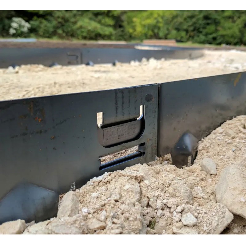 Acél kerti ágyásszegély CORE Edge, 1m x 6,5cm, corten