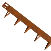 Acél kerti ágyásszegély CORE Edge, 1m x 6,5cm, corten
