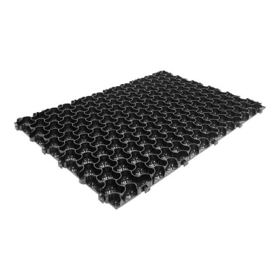 Műanyag gyeprács HDPE Ecco Multidal, fekete, 3 x 113 x 78 cm