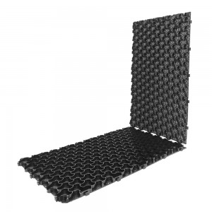 Műanyag gyeprács HDPE Ecco Multidal, fekete, 3 x 113 x 78 cm